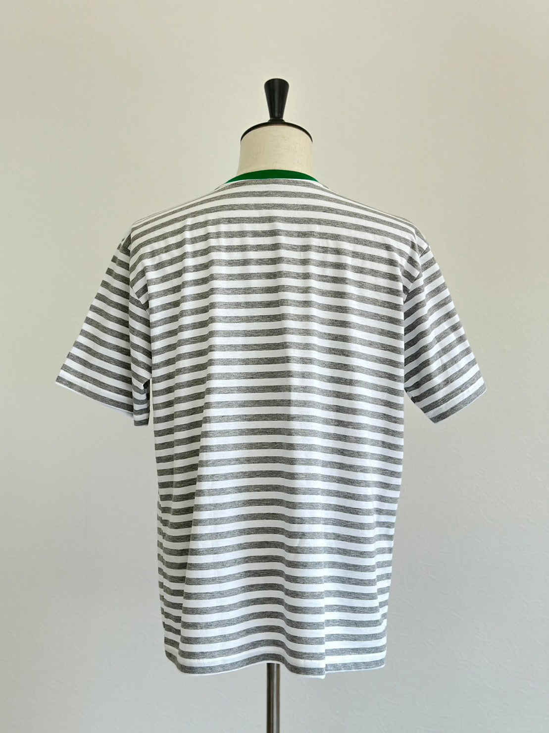 COULEUR クルーネックボーダーカットソーGRAY×GREEN(UNISEX SIZE)
