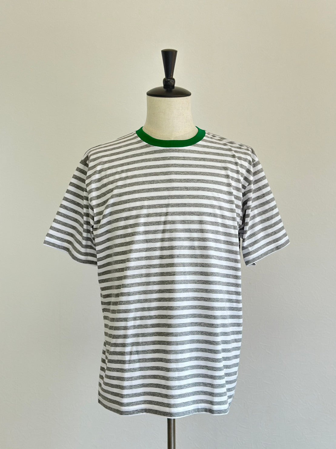 COULEUR クルーネックボーダーカットソーGRAY×GREEN(UNISEX SIZE)