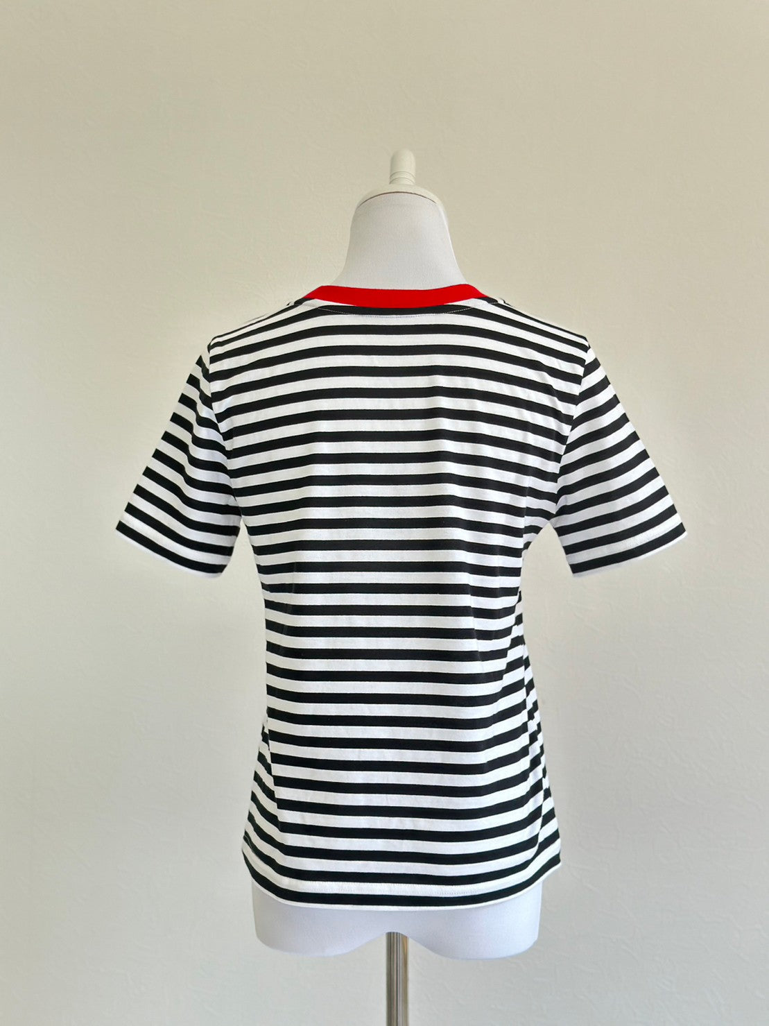 COULEUR クルーネックボーダーカットソーBLACK×RED(LADIES SIZE)