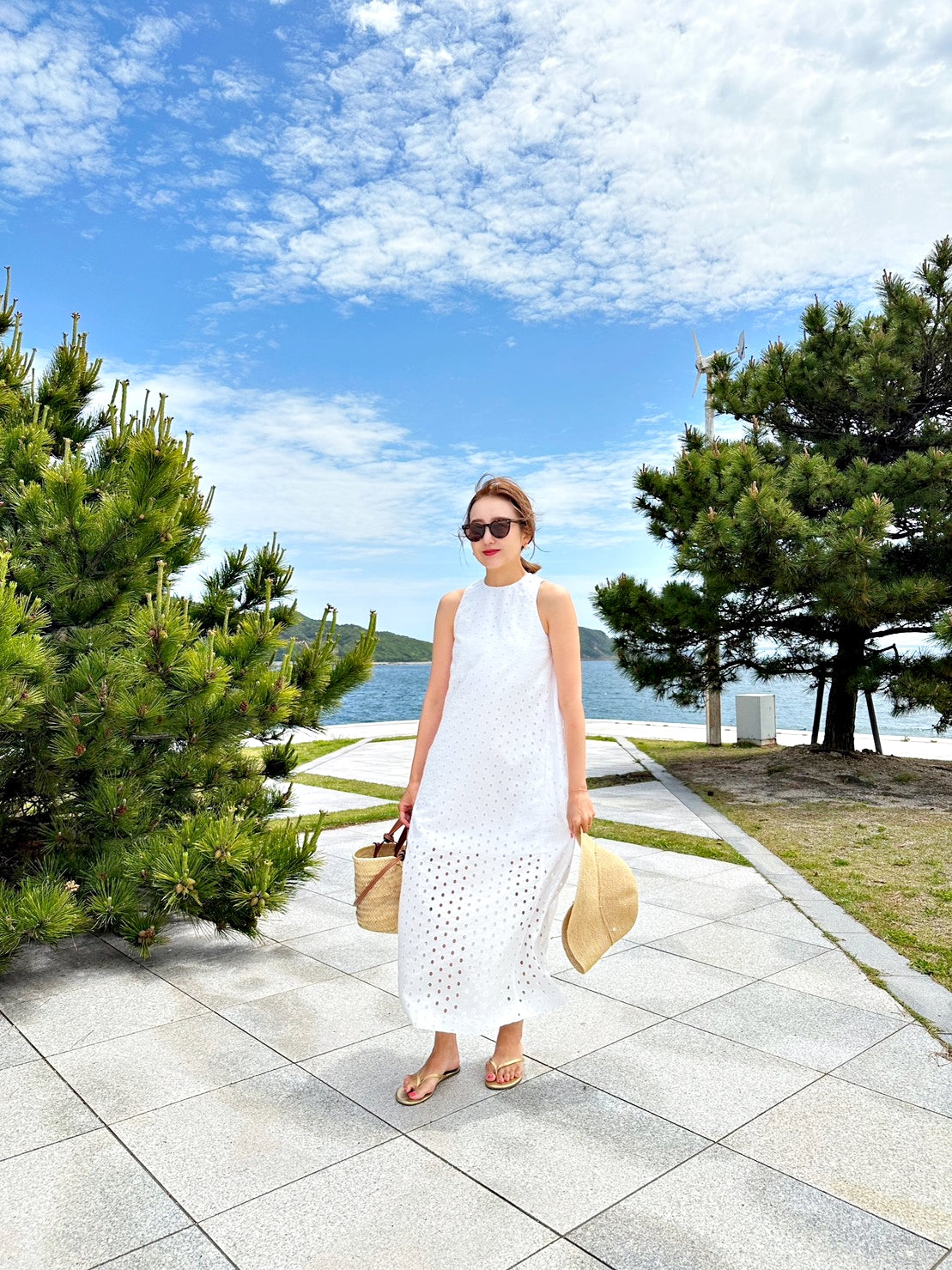 JULIA アメスリレースワンピースWHITE
