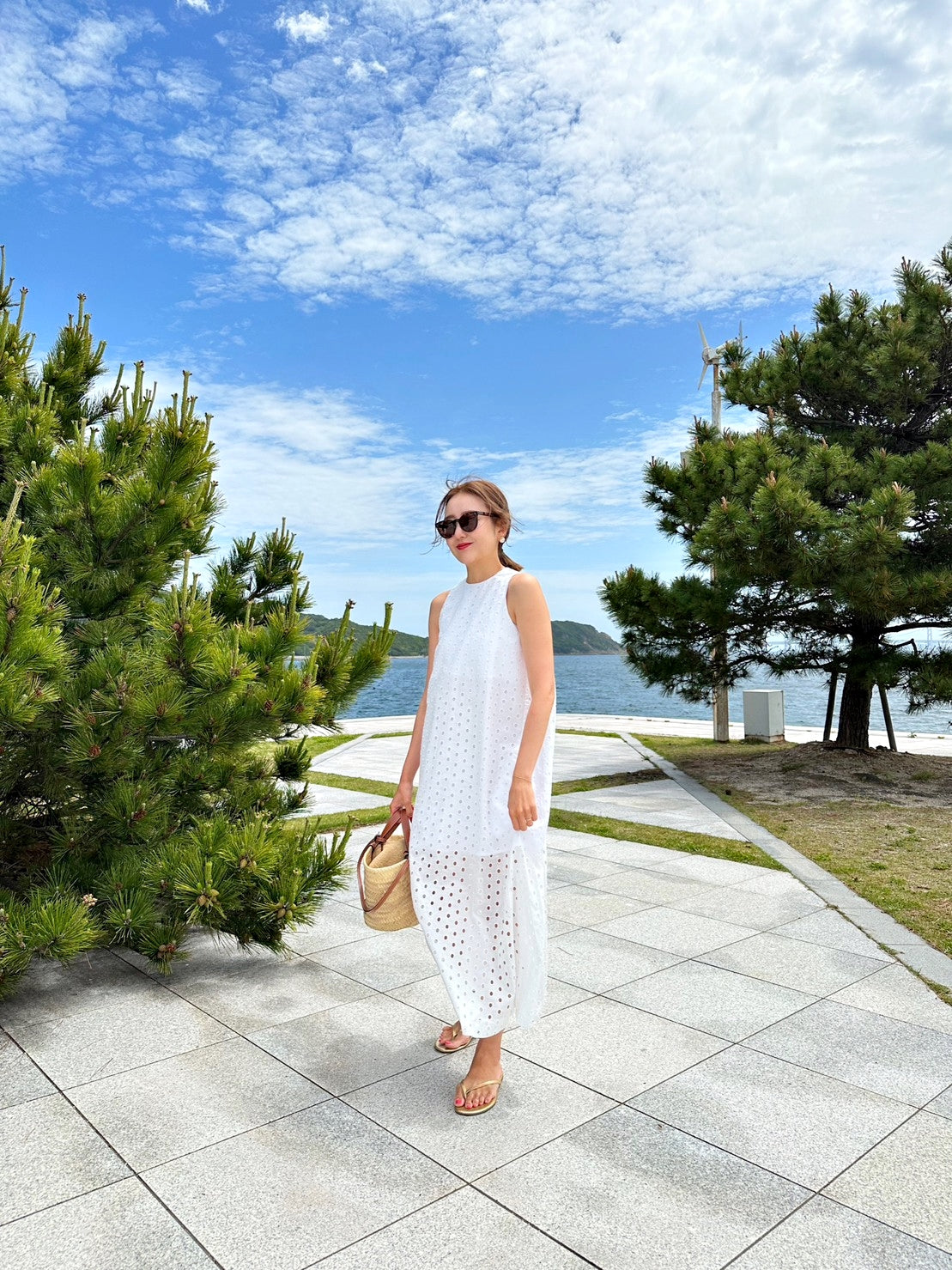 JULIA アメスリレースワンピースWHITE