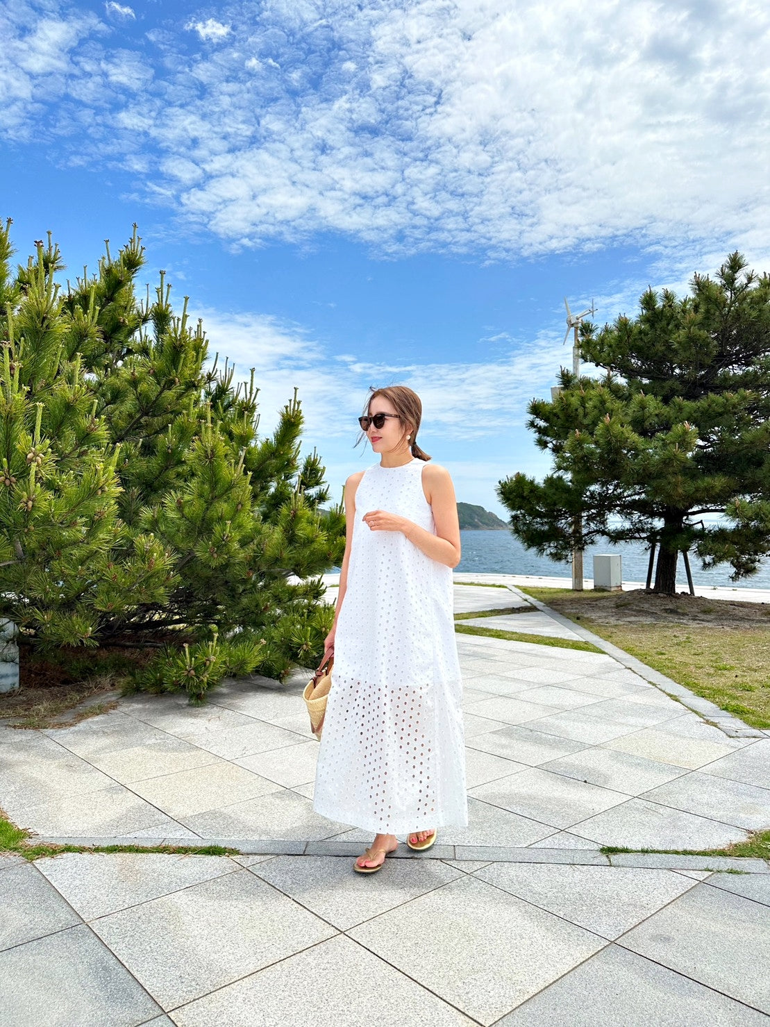 JULIA アメスリレースワンピースWHITE