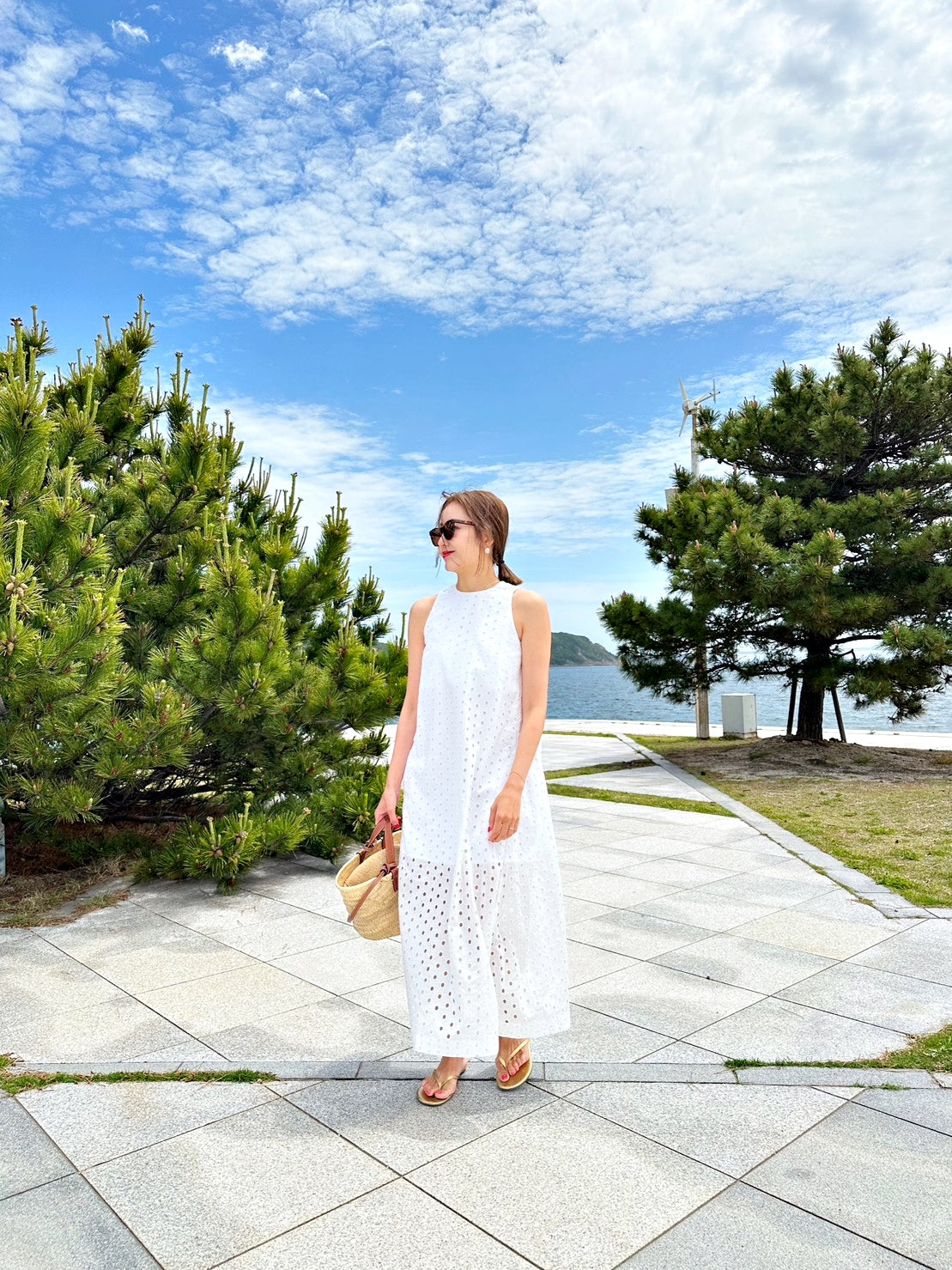 JULIA アメスリレースワンピースWHITE