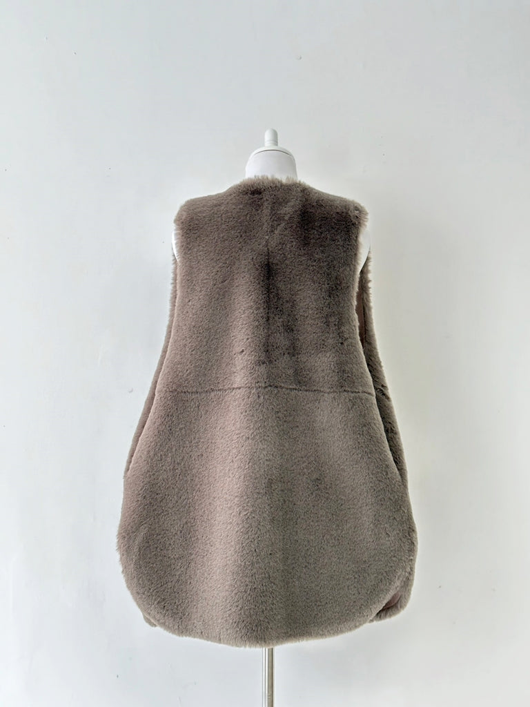 GRACE エコファーベスト greige