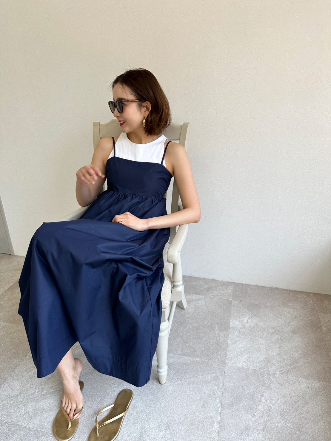 MIA キャミAラインワンピース NAVY