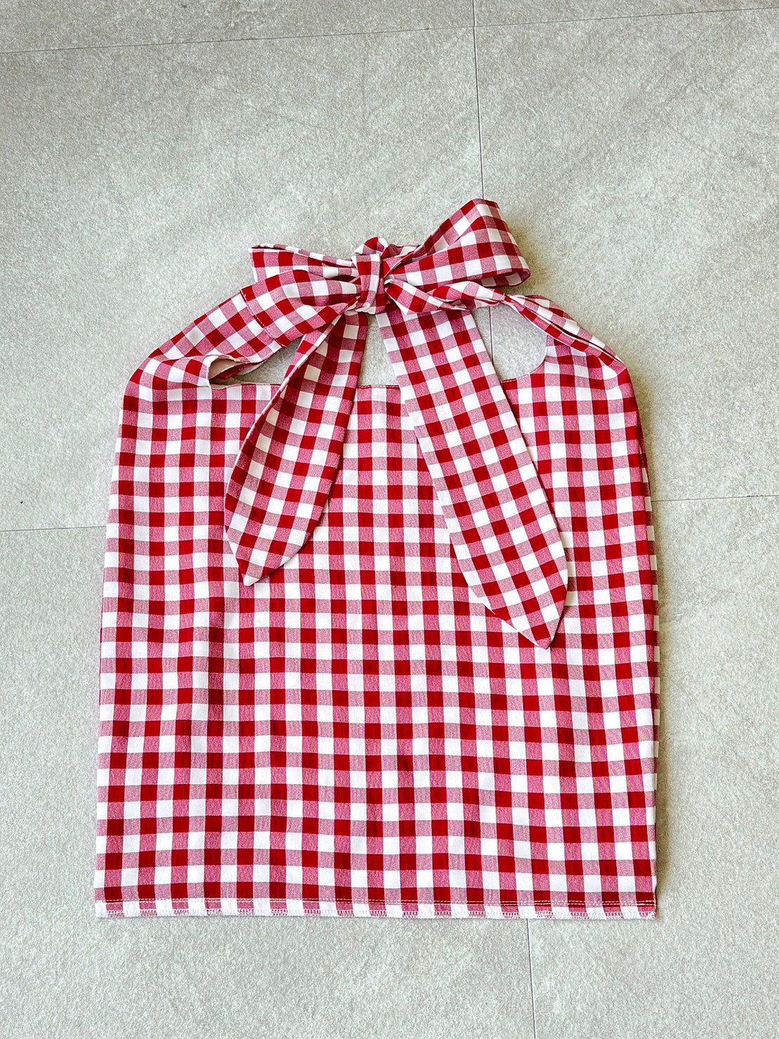 MA MANIERE ギンガムチェックバッグ RED×WHITE
