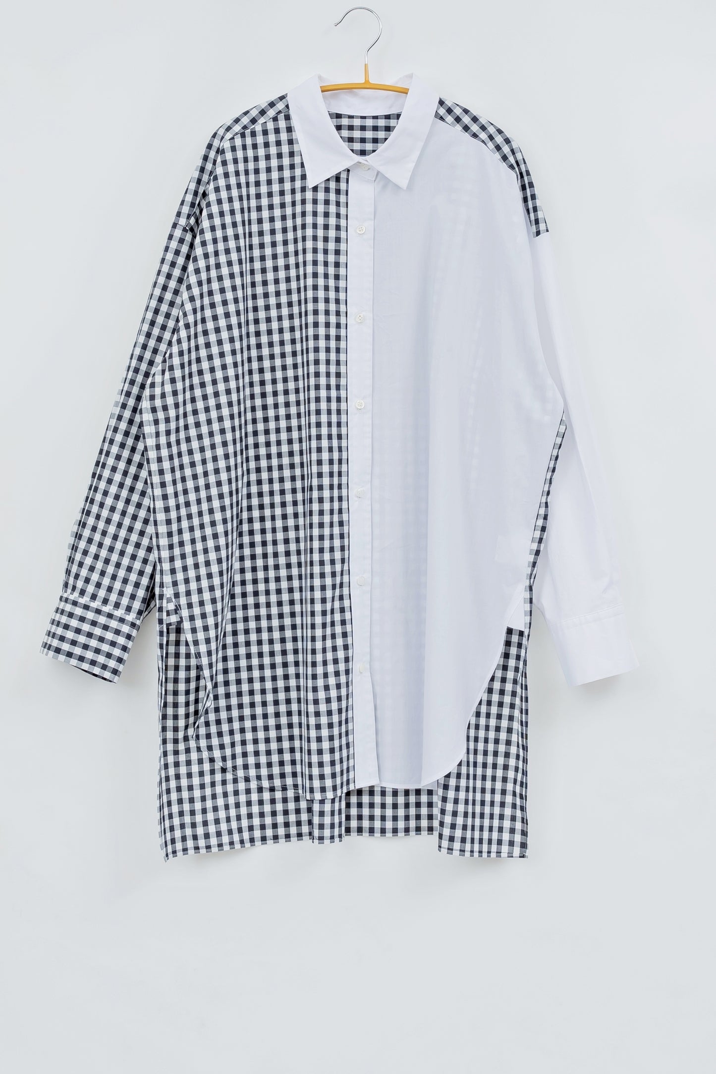 SOPHIE 配色ブラウス GINGHAM CHECK×WHITE