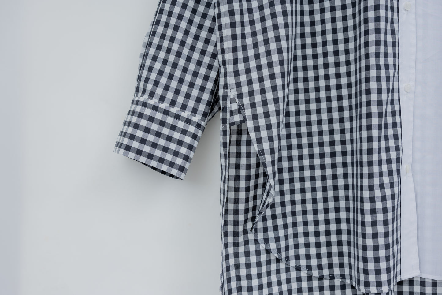 SOPHIE 配色ブラウス GINGHAM CHECK×WHITE