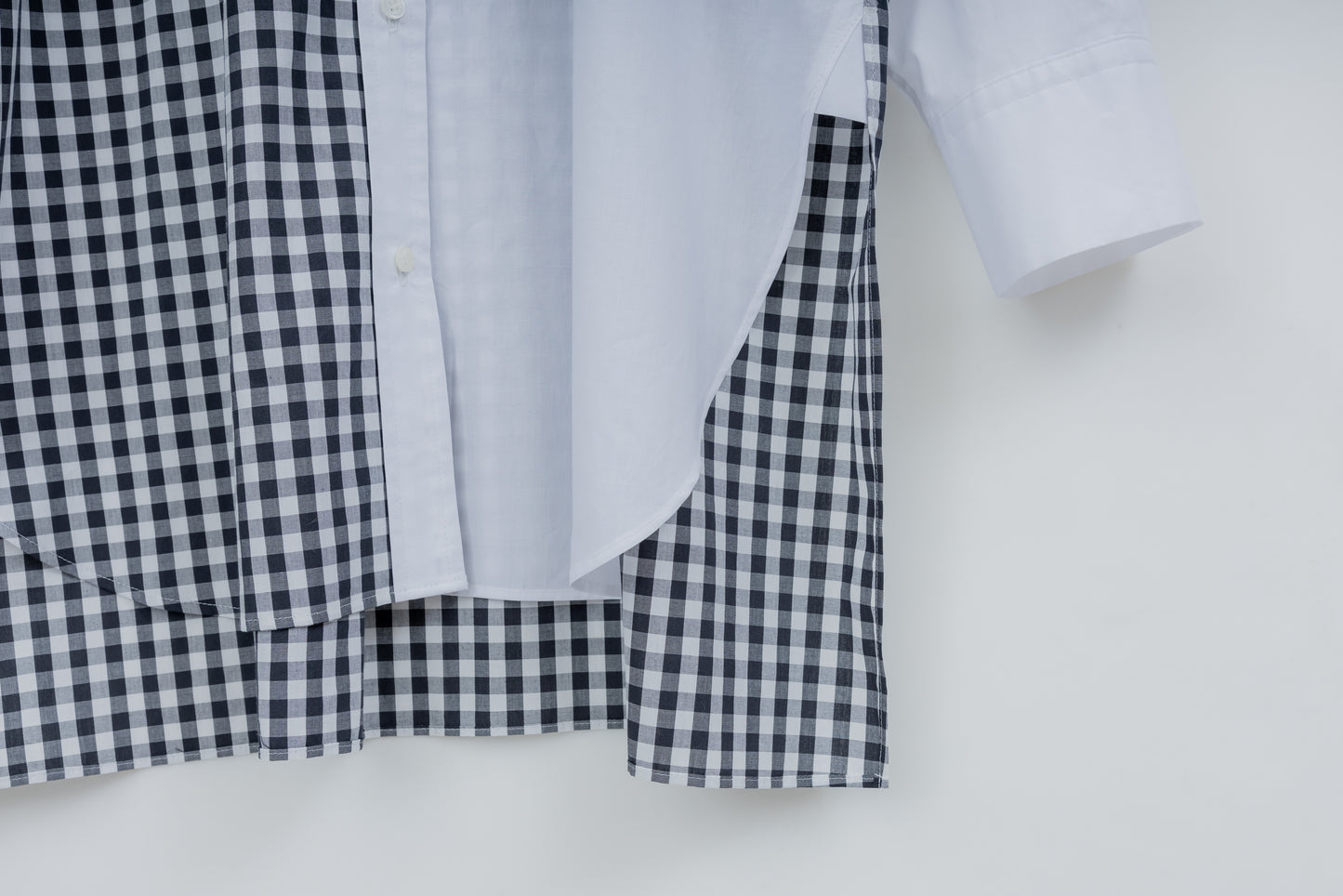 SOPHIE 配色ブラウス GINGHAM CHECK×WHITE