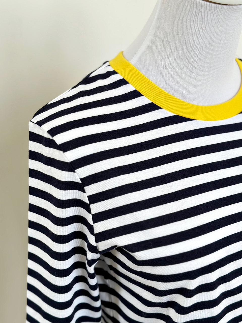 COULEUR クルーネックボーダーカットソーNAVY×YELLOW(LADIES SIZE)