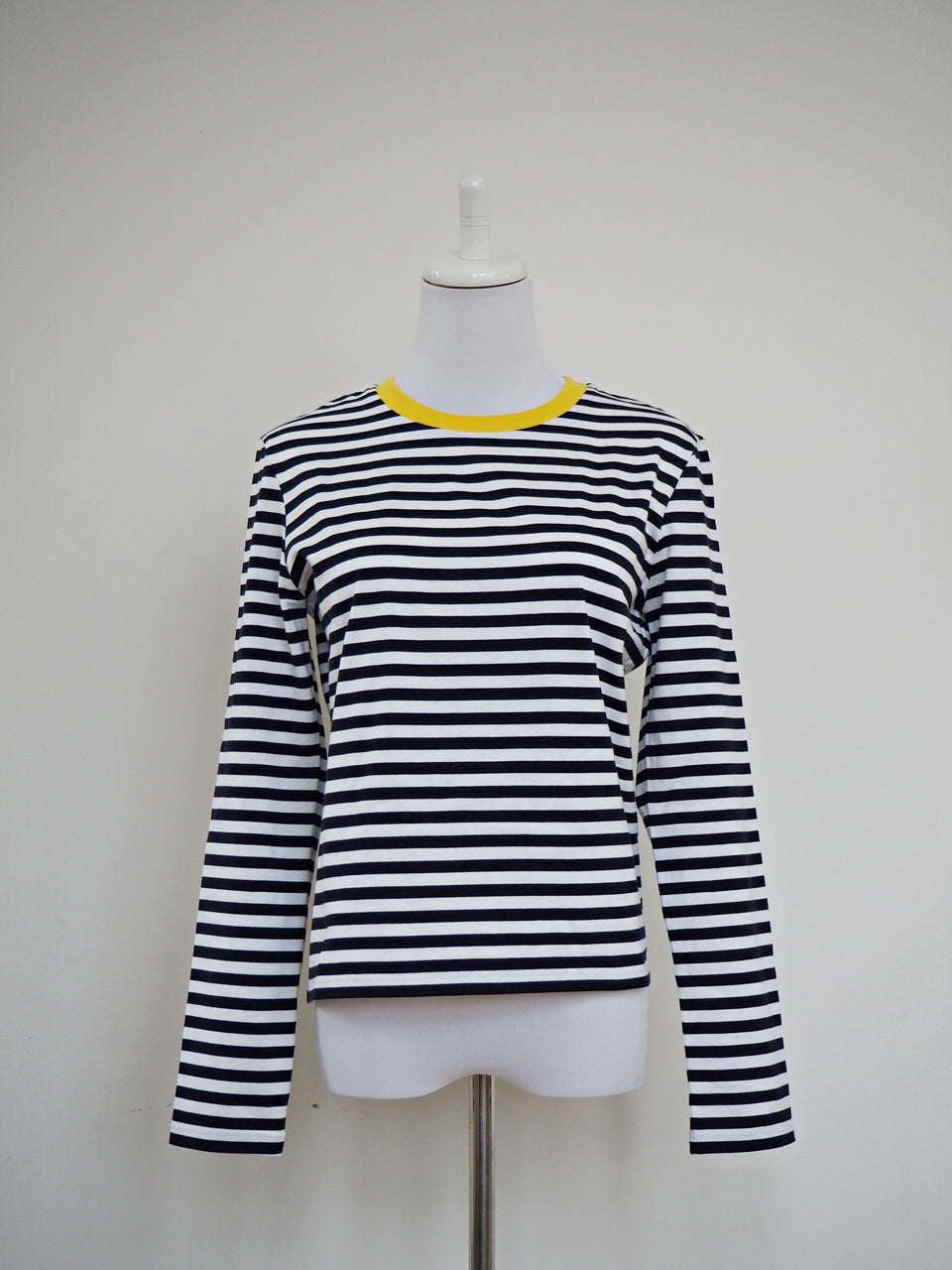 COULEUR クルーネックボーダーカットソーNAVY×YELLOW(LADIES SIZE)
