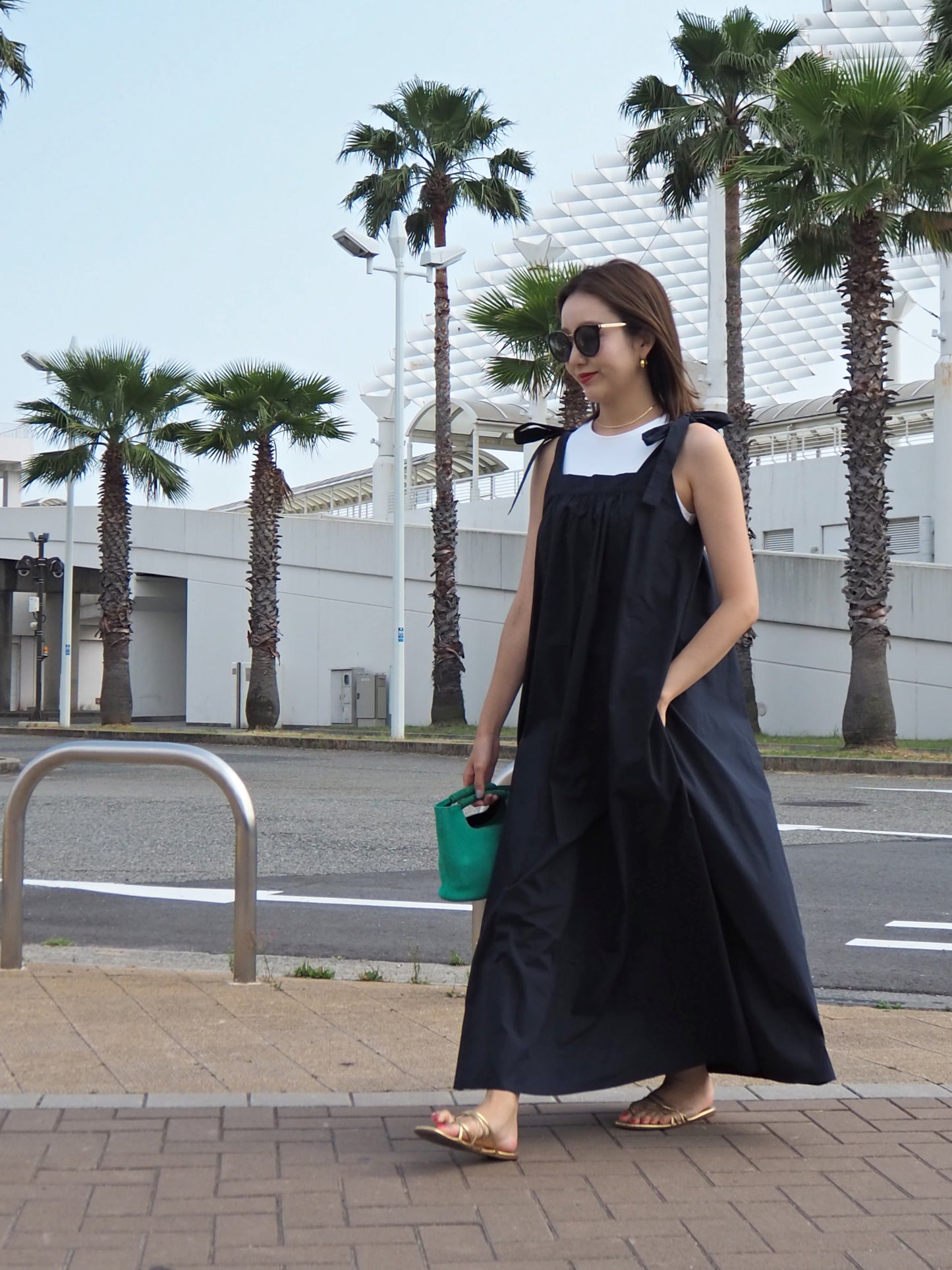 PAPILLON リボンワンピース NAVY