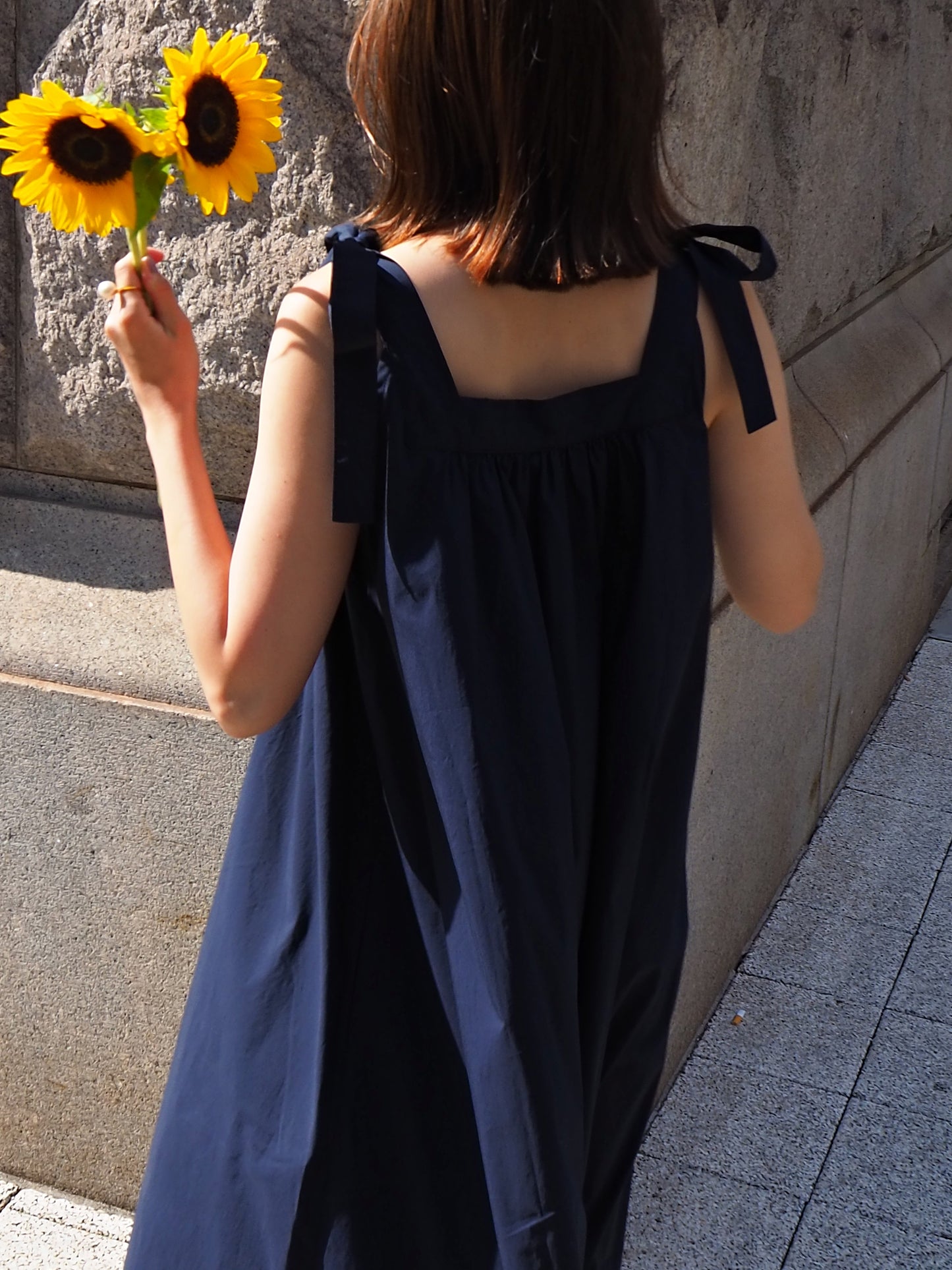 PAPILLON リボンワンピース NAVY