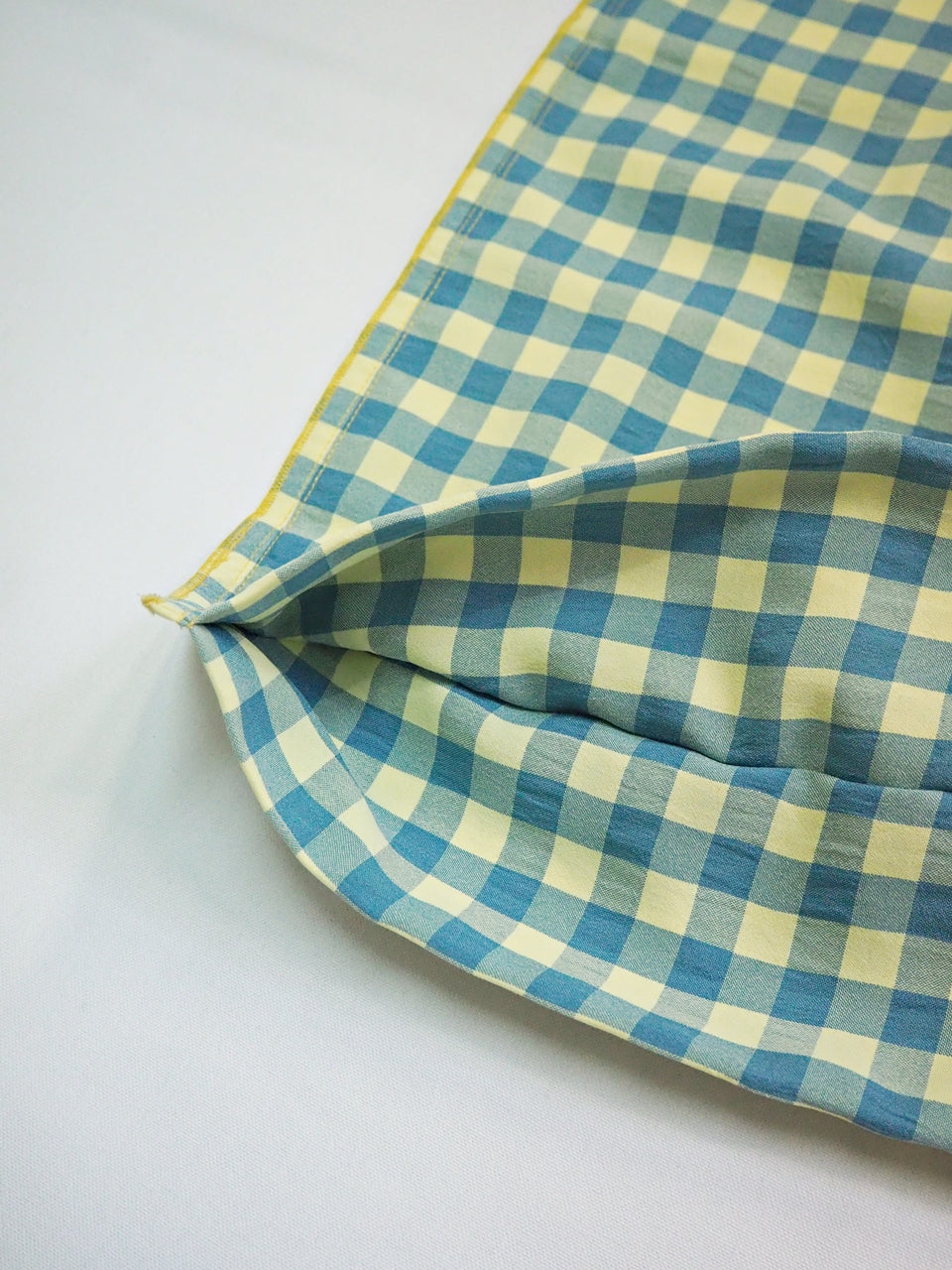 MA MANIERE ギンガムチェックバッグ BLUE×YELLOW