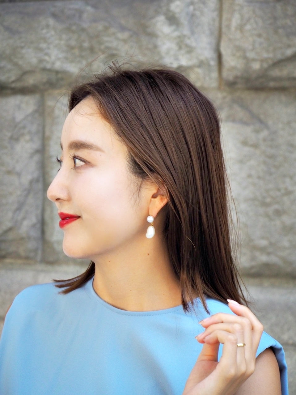 【NEW】JUMELLE パールツインピアス