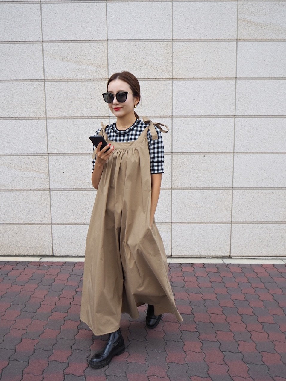 PAPILLON リボンワンピース BEIGE