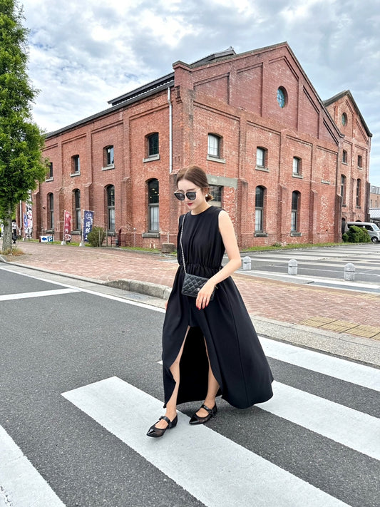 LYANA ドッキングワンピースBLACK