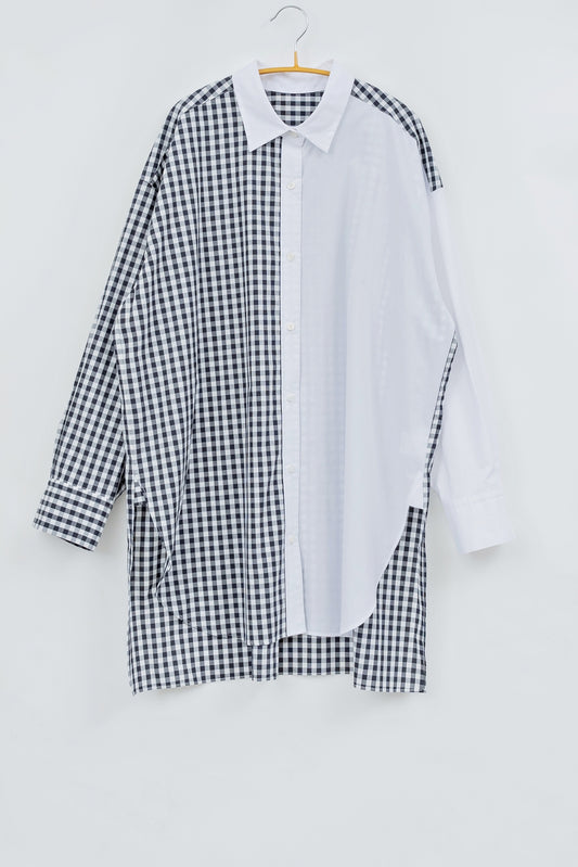 SOPHIE 配色ブラウス GINGHAM CHECK×WHITE