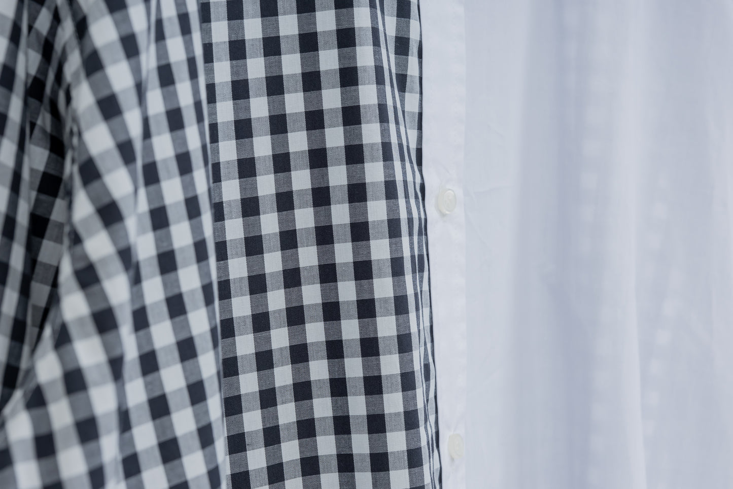 SOPHIE　配色ブラウス　GINGHAM CHECK×WHITE