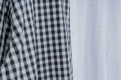 SOPHIE　配色ブラウス　GINGHAM CHECK×WHITE