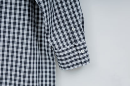 SOPHIE　配色ブラウス　GINGHAM CHECK×WHITE