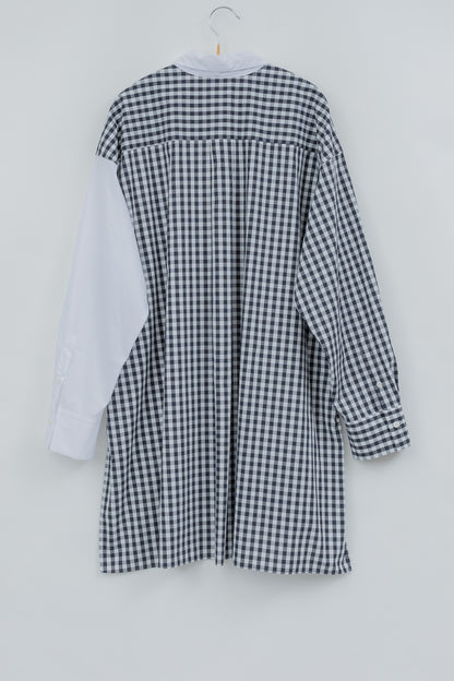 SOPHIE　配色ブラウス　GINGHAM CHECK×WHITE