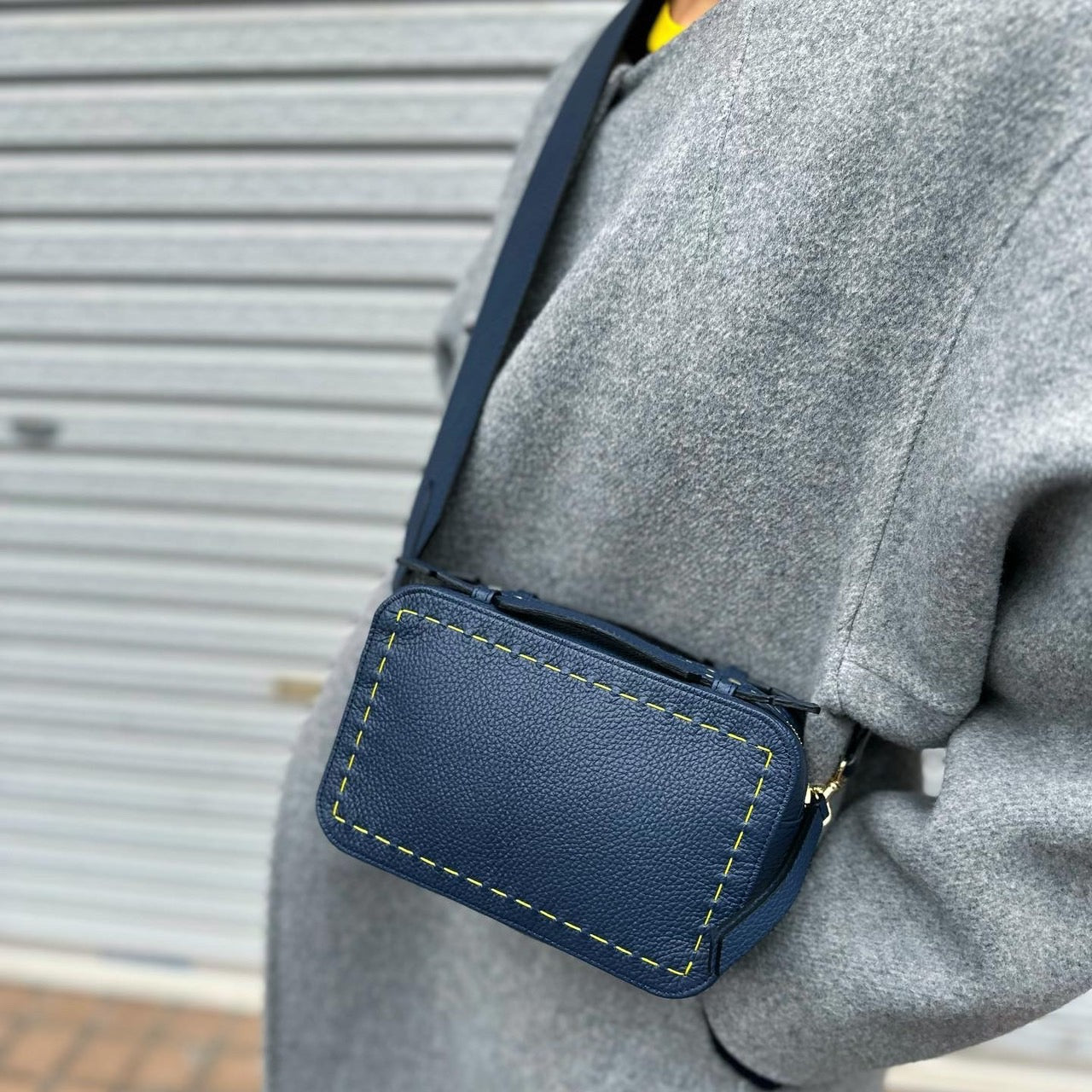 BONPOINT　navy×yellow