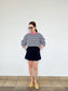 COULEUR　クルーネックボーダーカットソーNAVY×PINK（UNISEX SIZE）
