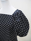 POIS　パフスリーブドットブラウス BLACK