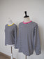COULEUR　クルーネックボーダーカットソーNAVY×PINK（UNISEX SIZE）