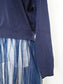 VOLER　チュール付きニット　NAVY