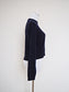 VOLER　チュール付きニット　NAVY
